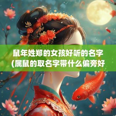 蛇年姓郑的女孩好听的名字(属鼠的取名字带什么偏旁好)