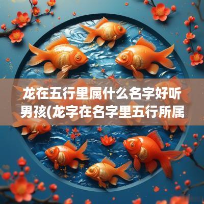 龙在五行里属什么名字好听男孩(龙字在名字里五行所属)