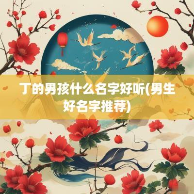 丁的男孩什么名字好听(男生好名字推荐)