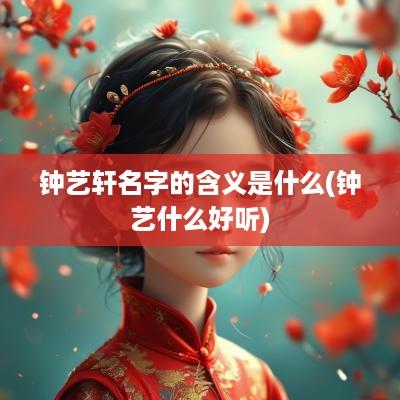 钟艺轩名字的含义是什么(钟艺什么好听)