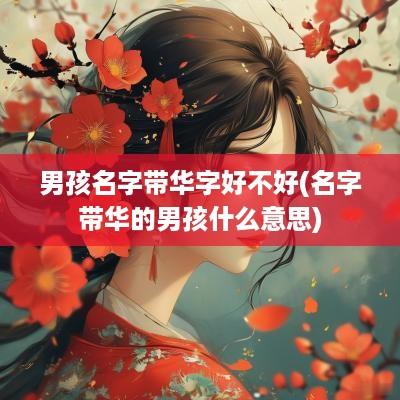 男孩名字带华字好不好(名字带华的男孩什么意思)