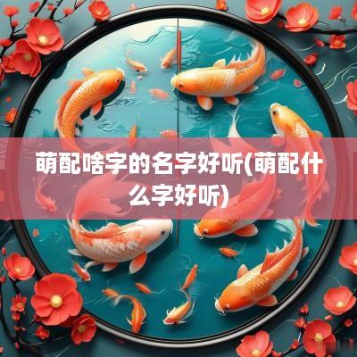 萌配啥字的名字好听(萌配什么字好听)