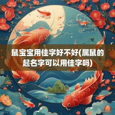 鼠宝宝用佳字好不好(属鼠的起名字可以用佳字吗)