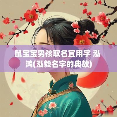 鼠宝宝男孩取名宜用字 泓 鸿(泓毅名字的典故)