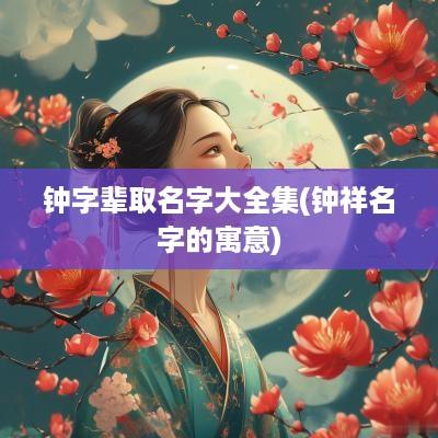 钟字辈取名字大全集(钟祥名字的寓意)