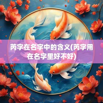 芮字在名字中的含义(芮字用在名字里好不好)