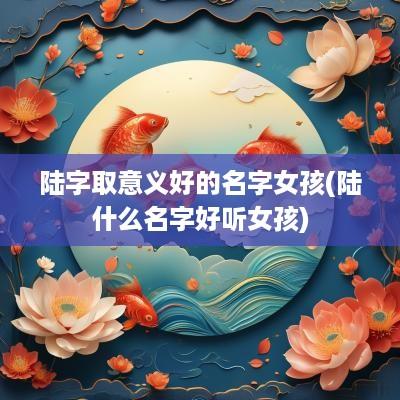 陆字取意义好的名字女孩(陆什么名字好听女孩)