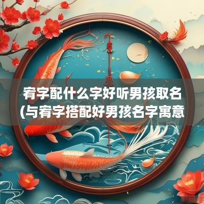 宥字配什么字好听男孩取名(与宥字搭配好男孩名字寓意是什么)