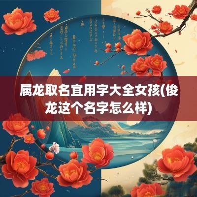 属龙取名宜用字大全女孩(俊龙这个名字怎么样)