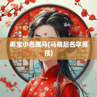 男宝小名属马(马晓起名字男孩)