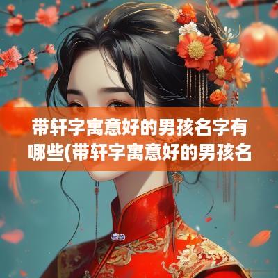带轩字寓意好的男孩名字有哪些(带轩字寓意好的男孩名字大全)