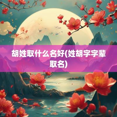 胡姓取什么名好(姓胡字字辈取名)