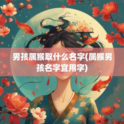 男孩属猴取什么名字(属猴男孩名字宜用字)