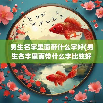 男生名字里面带什么字好(男生名字里面带什么字比较好听)