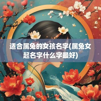 适合属兔的女孩名字(属兔女起名字什么字最好)