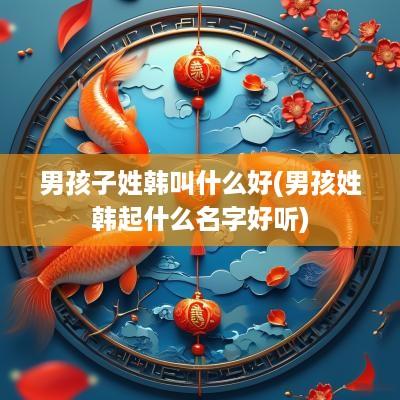 男孩子姓韩叫什么好(男孩姓韩起什么名字好听)