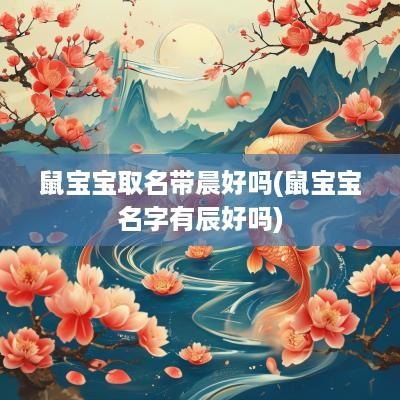 鼠宝宝取名带晨好吗(鼠宝宝名字有辰好吗)