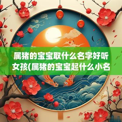 属猪的宝宝取什么名字好听女孩(属猪的宝宝起什么小名好)