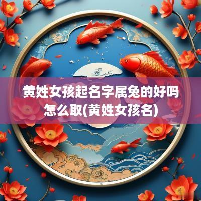 黄姓女孩起名字属兔的好吗怎么取(黄姓女孩名)