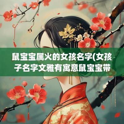 鼠宝宝属火的女孩名字(女孩子名字文雅有寓意鼠宝宝带火)