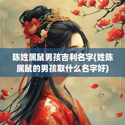 陈姓属鼠男孩吉利名字(姓陈属鼠的男孩取什么名字好)