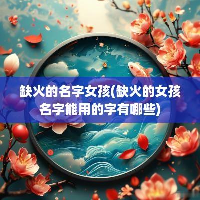 缺火的名字女孩(缺火的女孩名字能用的字有哪些)