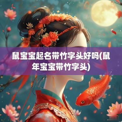 鼠宝宝起名带竹字头好吗(蛇年宝宝带竹字头)