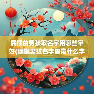 属猴的男孩取名字用哪些字好(属猴男孩名字里带什么字好)