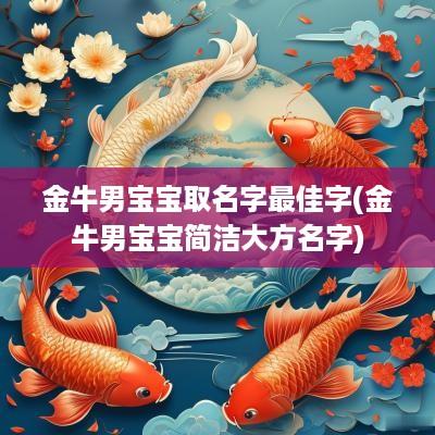 金牛男宝宝取名字最佳字(金牛男宝宝简洁大方名字)