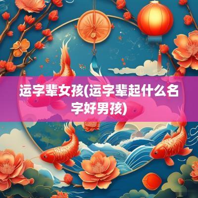 运字辈女孩(运字辈起什么名字好男孩)