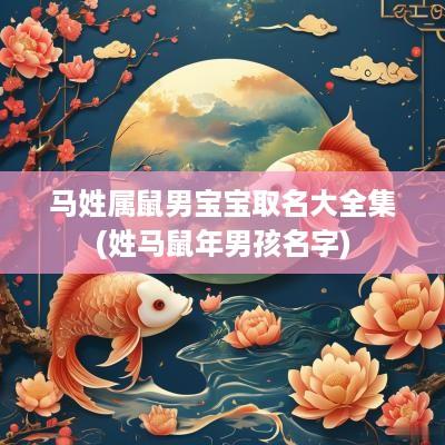 马姓属鼠男宝宝取名大全集(姓马蛇年男孩名字)