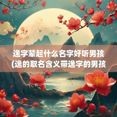 逸字辈起什么名字好听男孩(逸的取名含义带逸字的男孩名字)