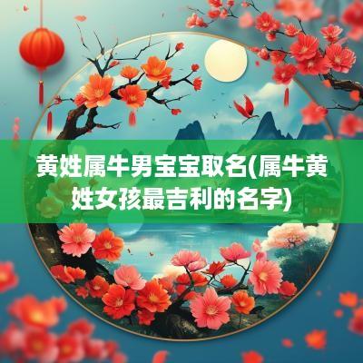 黄姓属牛男宝宝取名(属牛黄姓女孩最吉利的名字)