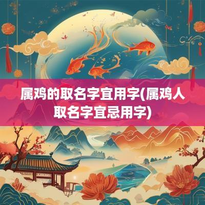 属鸡的取名字宜用字(属鸡人取名字宜忌用字)