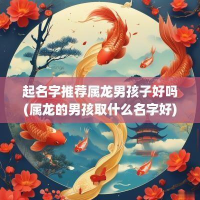 起名字推荐属龙男孩子好吗(属龙的男孩取什么名字好)