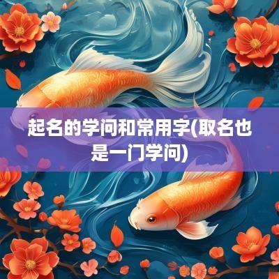 起名的学问和常用字(取名也是一门学问)