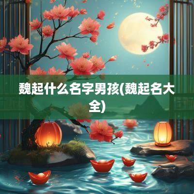魏起什么名字男孩(魏起名大全)