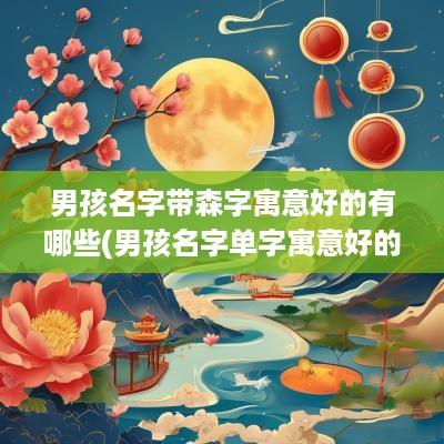 男孩名字带森字寓意好的有哪些(男孩名字单字寓意好的字)
