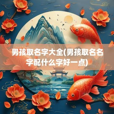 男孩取名字大全(男孩取名名字配什么字好一点)