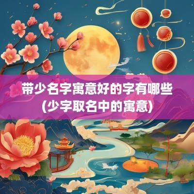 带少名字寓意好的字有哪些(少字取名中的寓意)