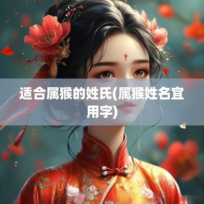 适合属猴的姓氏(属猴姓名宜用字)