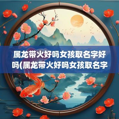 属龙带火好吗女孩取名字好吗(属龙带火好吗女孩取名字怎么取)