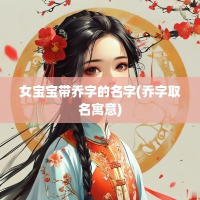 女宝宝带乔字的名字(乔字取名寓意)