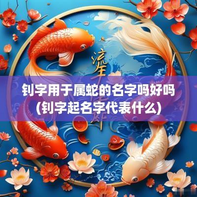 钊字用于属蛇的名字吗好吗(钊字起名字代表什么)