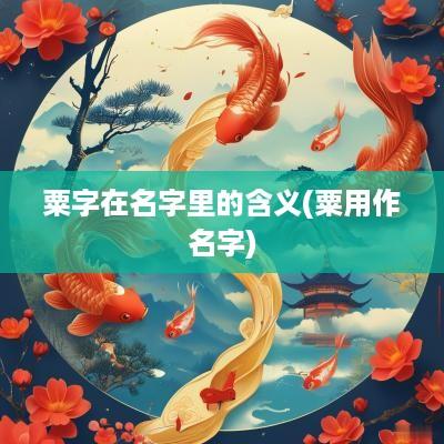粟字在名字里的含义(粟用作名字)