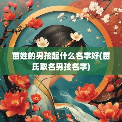 苗姓的男孩起什么名字好(苗氏取名男孩名字)