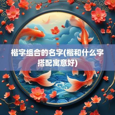 楷字组合的名字(楷和什么字搭配寓意好)