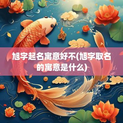 旭字起名寓意好不(旭字取名的寓意是什么)