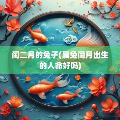 闰二月的兔子(属兔闰月出生的人命好吗)