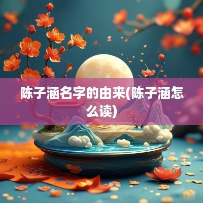 陈子涵名字的由来(陈子涵怎么读)